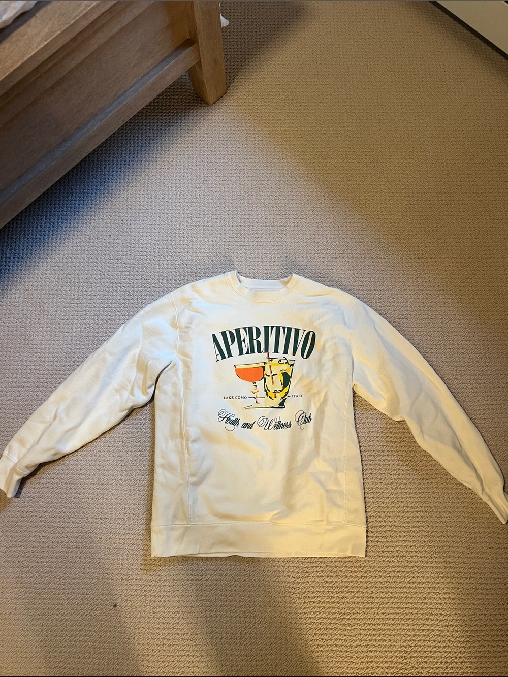 Aperitivo Cream Graphic Sweatshirt -Hannah Chody
